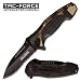 camo carbon fiber Fast Spring Assisted Knife