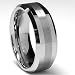 8MM High Polish / Matte Finish Men\'s Tungsten Ring Wedding Band Sizes 8 to 12