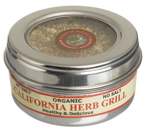 Aromatica Organics California Herb Grill Seasoning, 2.0-Ounce Tin (Pack of 3) by Aromatica Organics