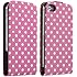 Pink and White Polka Dot Pattern Magnet Flip Hard Leather Case For Apple iPhone 4S / 4 (AT&T, Verizon, Sprint)