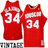 Mitchell & Ness Hakeem Olajuwon Houston Rockets Authentic Throwback Jersey-Red (48)