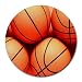 Basketball Sport Round Mouse Pad