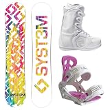 System Mai Tie Dye 2012 Women's Snowboard Package with Flow Vega Lace Boots and Siren Leaf Bindings