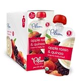 Plum Organics Fruit and Grain Second Blends, Apple Raisin and Quinoa, 3.5-Ounce (Pack of 12)