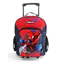 Marvel Spiderman Backpack ~ Large Full Size Rolling with Wheels