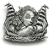 LUCKY SAILOR GIRL Belt Buckle with Hidden Lighter Nautical Pin-up