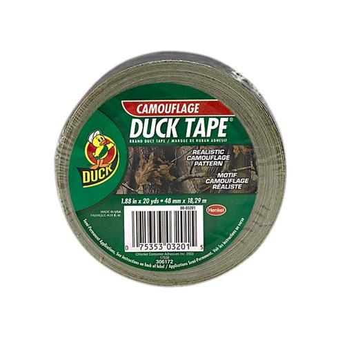 Henkel 00-03201-01 Duck 1.88-Inch-by-20-Yard Colored Duck Tape, Camouflage Hardwood