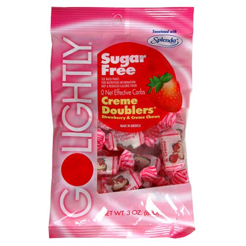 GOLIGHTLY Sugar-Free Candy, Strawberry and Cr¿me, 3-Ounces (Pack of 12) by GOLIGHTLY