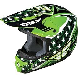 Fly Racing Kinetic Flash Youth MX Motorcycle Helmet - Green/White/Black