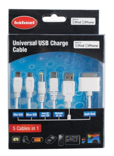 H&auml;hnel Universal USB-Ladekabel f&uuml;r Apple, HTC, Blackberry, Sony PSP, Nintendo DS, Navigon, Preisvergleich