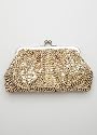 David's Bridal Sequin Clutch with Kisslock Closure Style KEF433