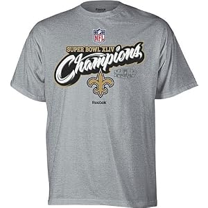 Reebok New Orleans Saints Official Locker Room Super Bowl XLIV Champions T Shirt