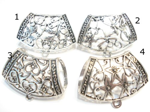 4pcs Scarf Jewelry Alloy Silver Dragonfly Slide Pendant Scarf Accessories