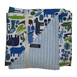 Cuddle Bee - Blue Zoo Chenille Blanket