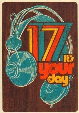 17th Birthday, Birthday Greetings Card