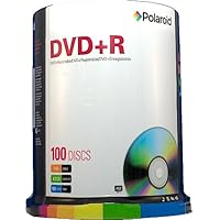 Polaroid PRDVDPR100S DVD+R 4.7GB 120-Minute 16x Recordable DVD Disc, 100-Pack Spindle