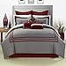 Chic Home 8-Piece Cosmo Embroidered Comforter Set, Queen, Red