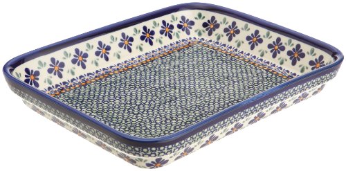 Bunzlauer Polish Pottery 1.5-Quart Rectangular Baker, DU60 Design