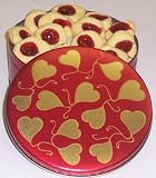 Scott's Cakes 1 lb. Raspberry Butter Cookies in a Heart Tin