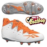 Reebok Men's NFL Instinct Mid D ( sz. 11.5, White/Orange )