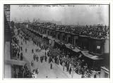 Historic Print (XL): [Crowd of people on roofs of rowhouses watching world series game between Boston Braves