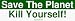 Save The Planet Kill Yourself! Bumper Sticker