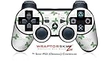 Sony PS3 Controller Skin Pastel Butterflies Green on White