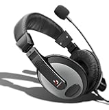 Etekcity RoverBeats Bravo Professional Over Ear Stereo Headset with Microphone, Headset Splitter, Black/Green