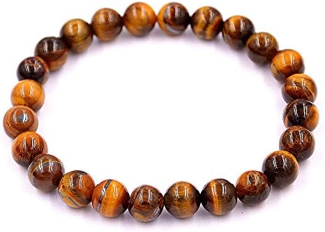 Minestone Fashion Tiger Eye Love Buddha Bracelet Elastic Rope Chain Lava Stone Bracelets (Coffee)