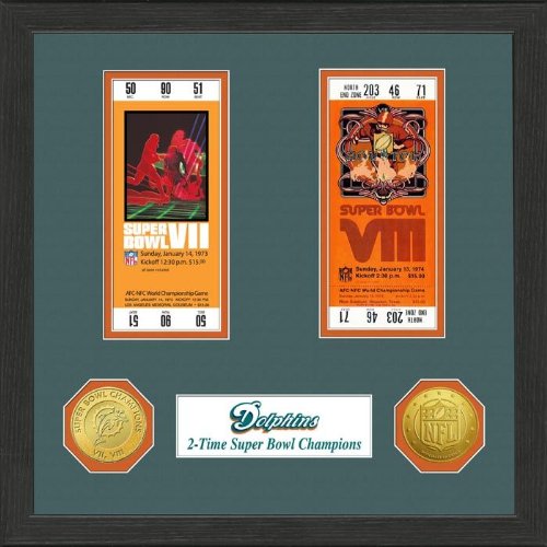 Highland Mint Miami Dolphins Super Bowl Champions Ticket Collection