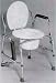 Deluxe Drop Arm Commode Allows For Safe Lateral Transfers From Bed Or W/C