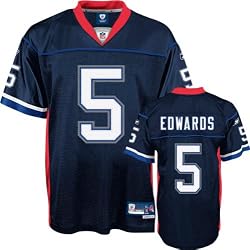 Trent Edwards Reebok NFL Navy Premier Buffalo Bills Jersey