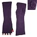 Hand Crochet Flower Fingerless Fashion Ribbed Knit Soft Acrylic Arm Warmer Gloves