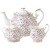 Three Piece Rose Confetti Tea Set