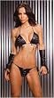Leather 2 Piece Lace Up Bra and G-String, shown with item EML9171 in One Size and Plus Size