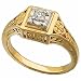 14Kt Yellow Gold Diamond Filigree Fashion Ring