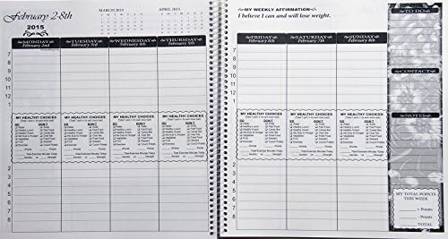 Healthy Shapely You 2015 2016 Planner + Monthly, Weekly, Daily Healthy Decisions Assessment + Personal and Professional Appointment Book + Exercise and Eating Tips + 12 Months, 8.5 x 11, Spiral