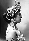 Fototapete Mata Hari, historisches Foto der weltbekannten Spionin, 4 Bahnen hochwertige Vliestapete, 186 x 260 cm