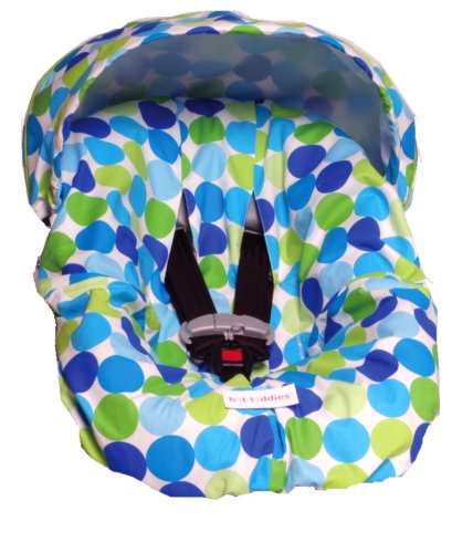 Hot Toddies Infant Car Seat Cover Avery Dot Blue