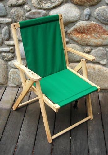 Highlands Wood Deck Chair Sports: Forest Green
