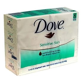 Dove Beauty Bar, Sensitive Skin, 8 Count (4.25 Ounce Each)