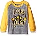 John Deere Toddler Boys I Dig Dirt Tee, Medium Grey/Yellow, 4T