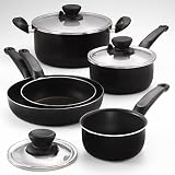 Review T-Fal D113SA62B / T-Fal Encore Hard-Enamel 10-Piece Cookware Set, Black