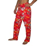 Mens NFL Kansas City Chiefs Finest Cotton Thermal Sleepwear / Pajama Pants - Red (Size: L)