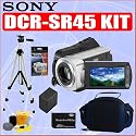 Sony DCR-SR45 30GB Hard Drive Handycam Camcorder + Accessory Kit