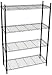Honey-Can-Do SHF-01908 Adjustable Storage Shelving Unit, 250-Pounds Per Shelf, Black, 4-Tier, 36Lx14Wx54H
