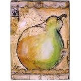 Pear Wall Hanging - Mixed Media Reproduction on Rigid Board