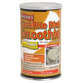 Doctor's CarbRite Diet Sugar Free Smoothie for Carb Conscious Dieters, Smooth Vanilla, 16-Ounce Tubs