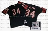 Walter Payton 1975 Chicago Bears #34 Dark Throwback Mitchell and Ness NFL Football Jersey with 'Payt
