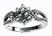 Star Gaze Silver Natural Seed Pearl Ring - by Dahlia Vintage Jewelry Collection